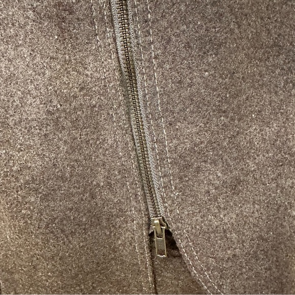 Purnell Wool Blend Zippered Brown Mini Skirt Size 4 - Picture 7 of 16